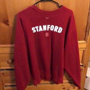 Red Stanford crew neck